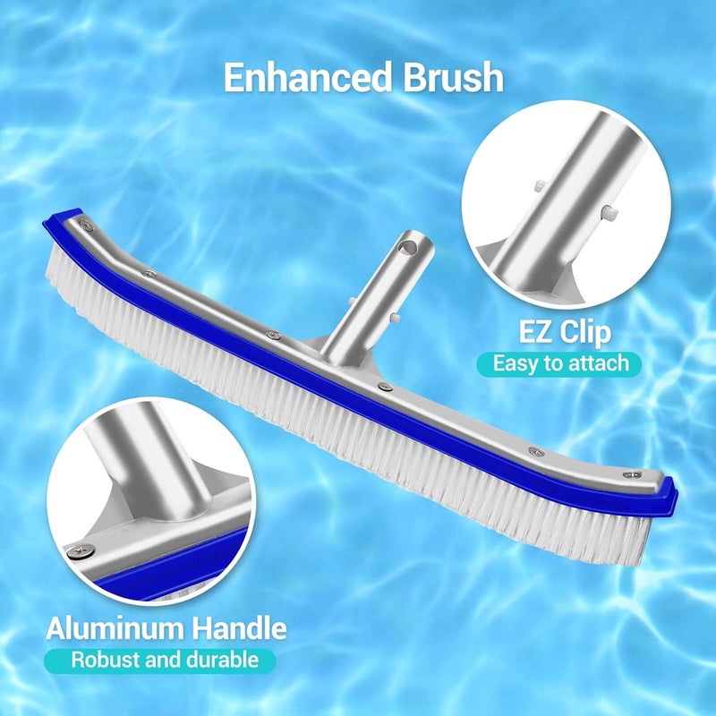 Aiper 4 in 1 Swimming Pool Cleaning Kit, Pool Brush, Pool Vacuum Head, Skimmer Leaf Net, Pool Dispenser, Perfect for Above-Ground/In-ground Pools, Fountains, Walls, Tiles & Floors (Pole NOT Included) - Image 5