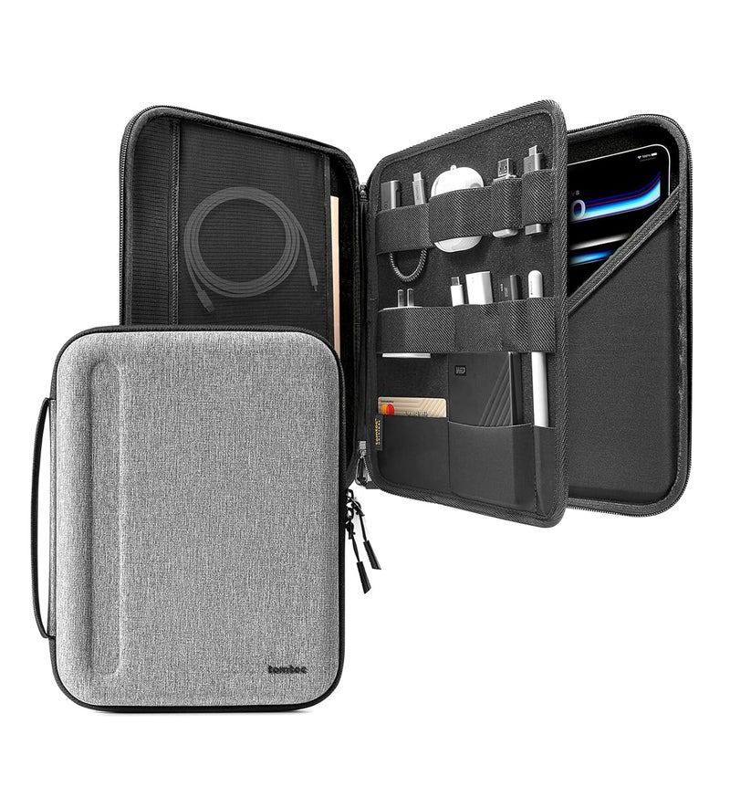 Tomtoc Portfolio Case for iPad Pro 12.9-inch 2021/2020/2018, Protective Sleeve with Accessories Pocket, Carrying Storage Bag for iPad Pencil/Adapter/Hubs/Cables/Magic Keyboard, Fits Surface Pro 12.3 - Image 1