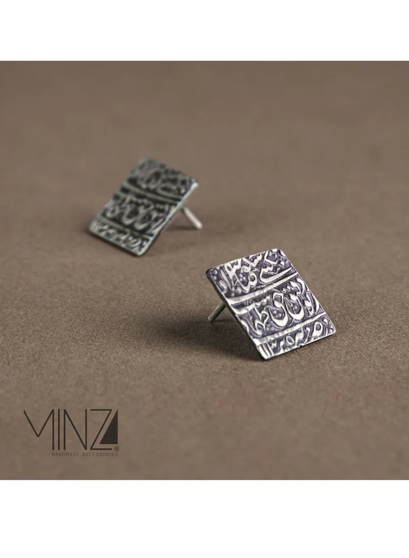 Minza  Minza ” Sahib Qiran ” Pure 925 Sterling Silver, Handmade Earring for Women, Stud Earring, 5.500 grams of Silver, Jewelry for Casual & Special Occasion for Women | Best Price UAE