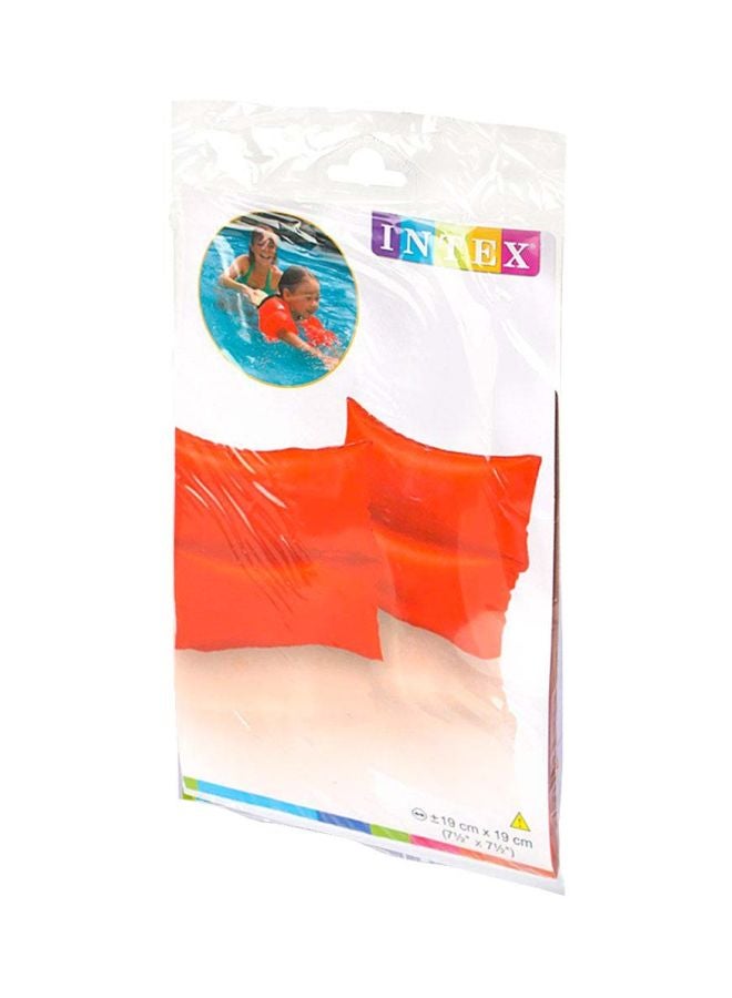 INTEX Pair Of Solid Pattern Floating Arm Band Swimming Arm Float Orange Colour For Kids 7.5 x 7.5inch - Image 3