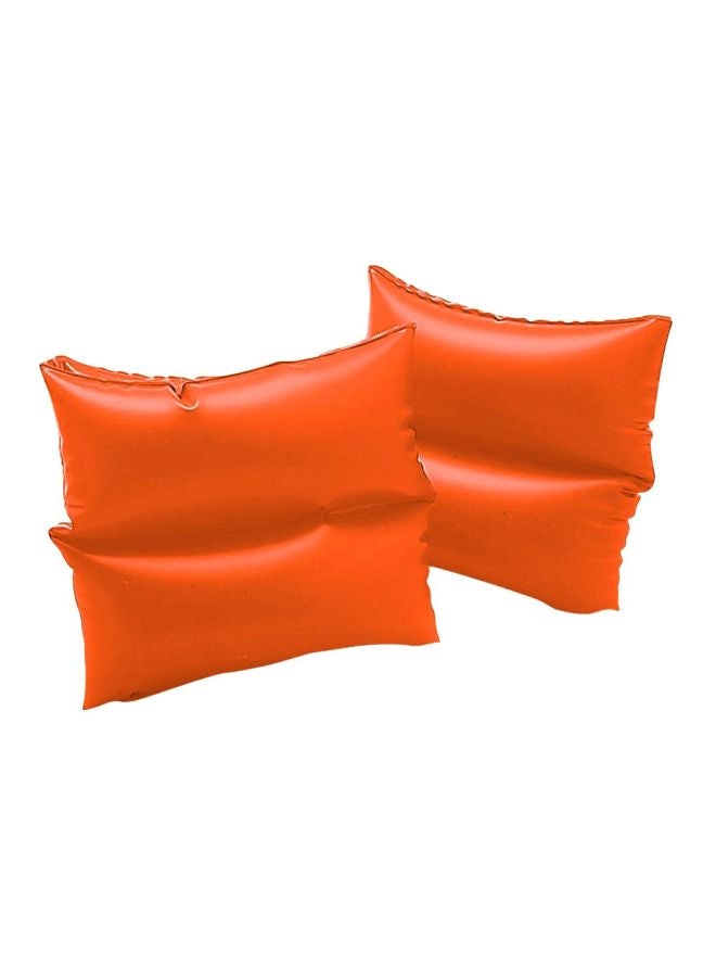 INTEX Pair Of Solid Pattern Floating Arm Band Swimming Arm Float Orange Colour For Kids 7.5 x 7.5inch - Image 1