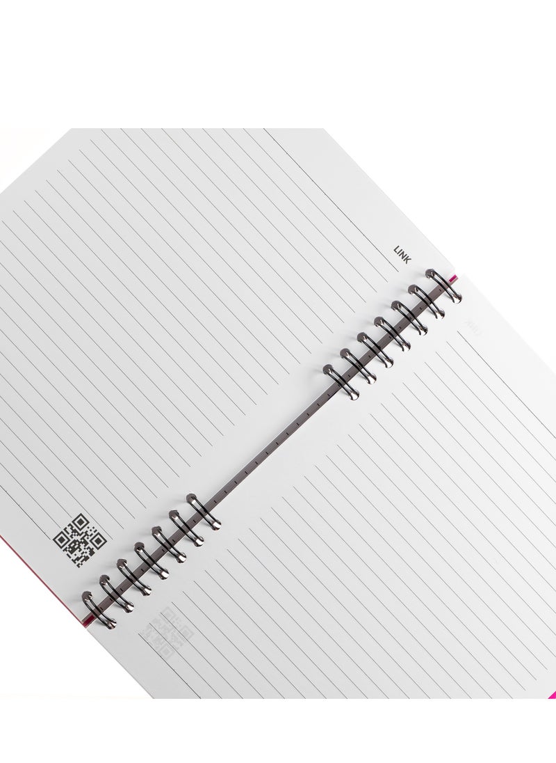 Bravo Bravo Link Notebook - Hard Cover - 120 Sheets - 1 Subject - Silver White  - Image 3