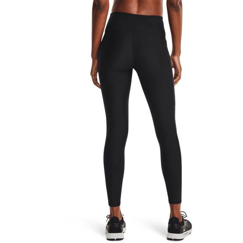 Under Armour Womens HeatGear Armour High No-Slip Waistband Pocketed Leggings , Black (001)/White , Large - Image 3