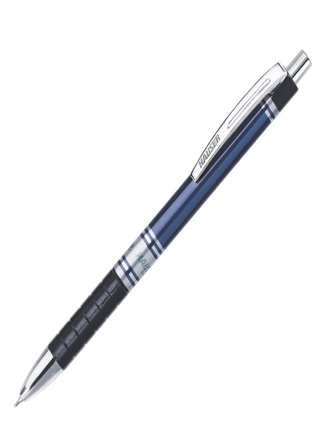 Hauser Cyclone Retractable Ball Pen Wallet | 0.7 mm Tip Size | Metallic Foil Body | Comfortable Grip With Smudge Free Writing | Refillable Ball Pen | Blue Ink, Set Of 10 Ball Pen x Of 2 - Image 4