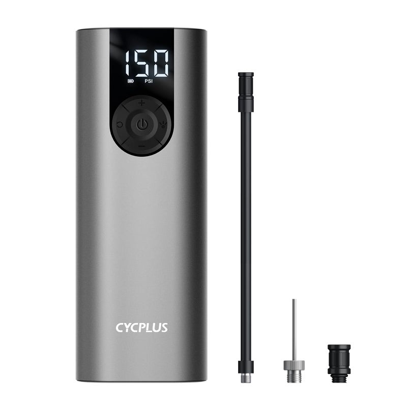 CYCPLUS Tire Inflator Portable Air Compressor 150 PSI Cordless Air Pump with Digital LCD Screen Pressure Gauge Electric Pump for Car Motorcycle Bicycle and Balls