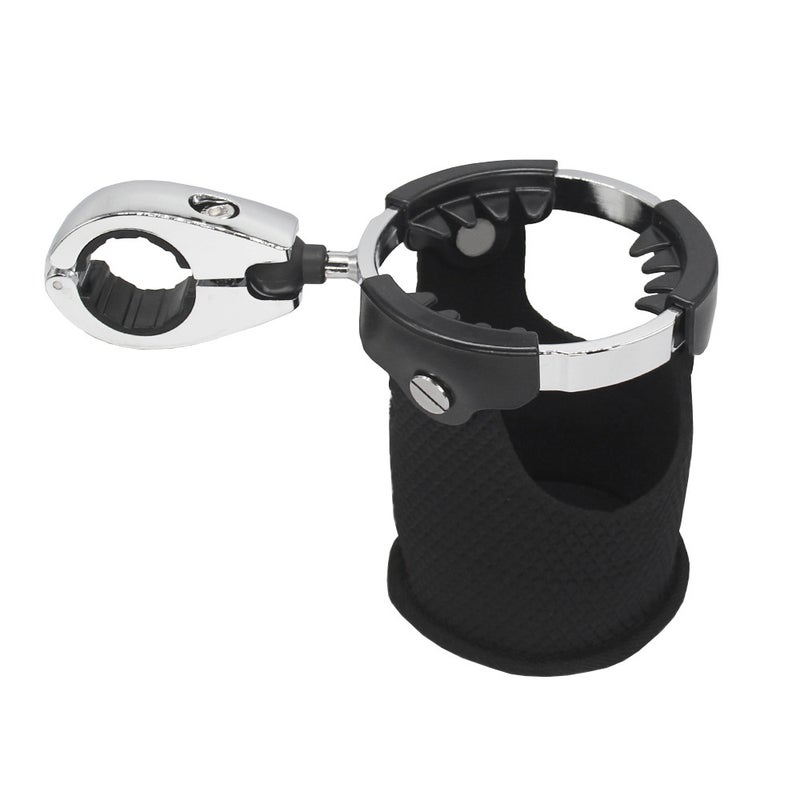 Motorcycle Cup Holder Beverage Drink Can Handlebar Mount 360° Rotation Universal Water Bottle Holder for Motorcycle ATV UTV Kayak Marine Boat 7/8in to 1 1/4in Handlebar - Image 1