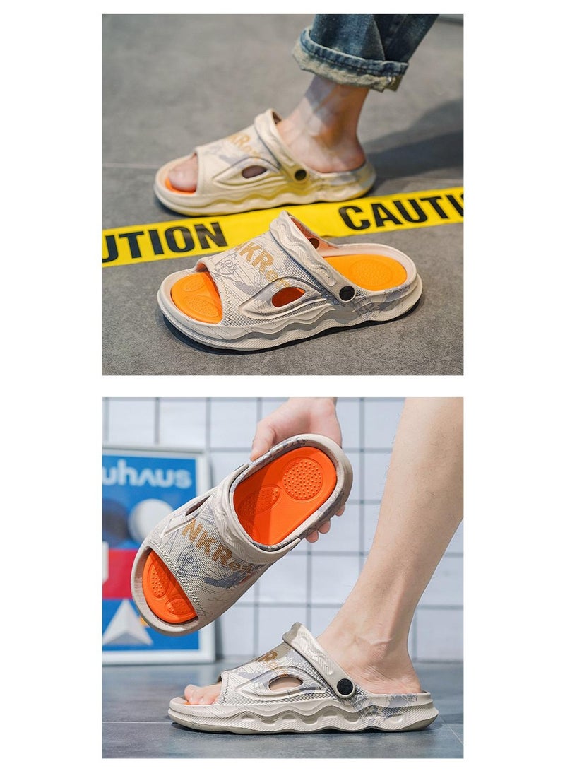 NIBEMINENT Mens Summer Outdoor Sports Slippers Anti-Slip Beach Two-Way Wear Large Size Sandals  Comfortable Foot Feeling - Image 5