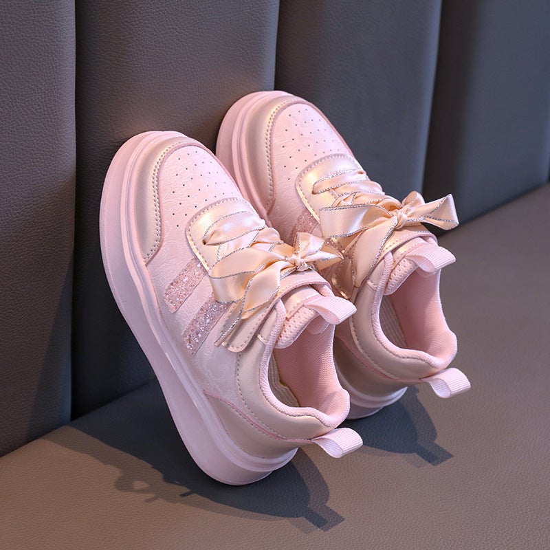 Women'S Shoes Sneaker Autumn Children'S Leather Breathable Board Shoes Girls Fashion Tide Shoes Big Children - Image 5