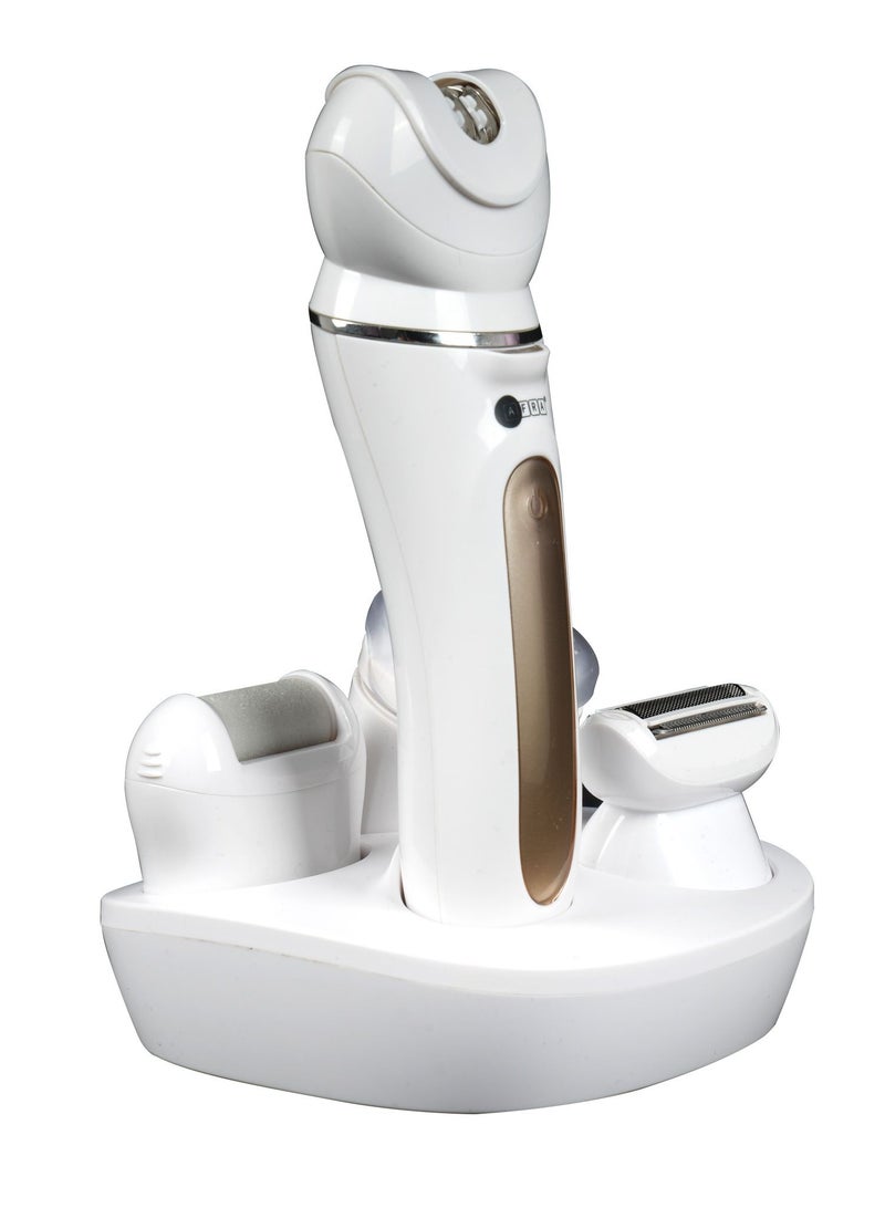 AFRA Ladies’ Epillator Kit, Lithium-Ion Battery, Rechargeable, 90 Minutes Running Time, Swappable Heads, Ergonomic, Charging Base. AF-600LSWT, 2-year warranty. - Image 3