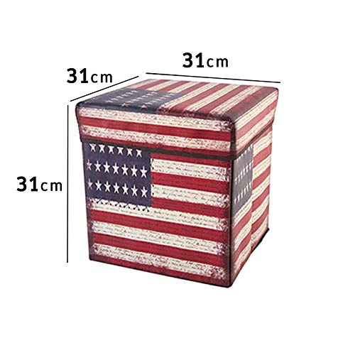 Sterling Stools for Sitting in Living Room Storage Stools for Sitting Storage Box for Toys of Kids - USA Stool Foldable Stool (30 x 30 x 30 cm) - Image 2