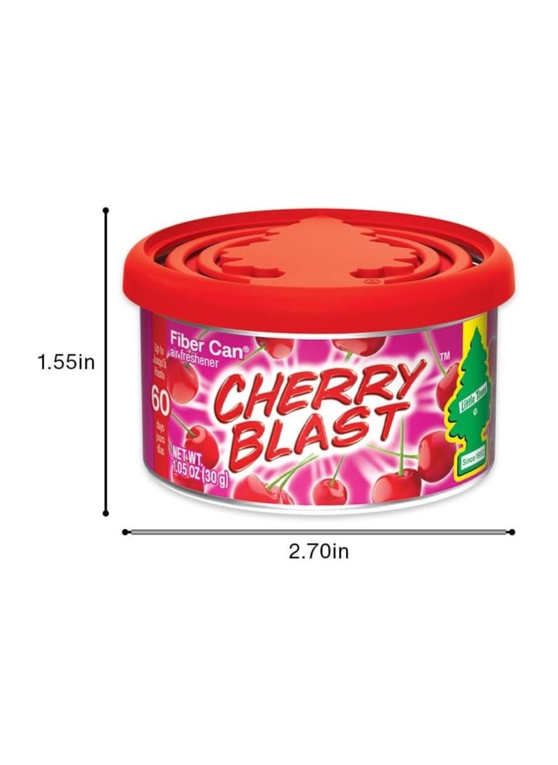 Little Trees LITTLE TREES Car Air Freshener. Fiber Can Provides a Long-Lasting Scent for Auto or Home. Adjustable Lid for Desired Strength. Cherry Blast, 4 Air Fresheners  - Image 4