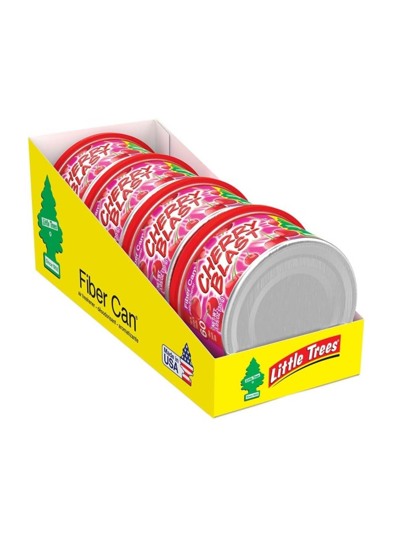 Little Trees LITTLE TREES Car Air Freshener. Fiber Can Provides a Long-Lasting Scent for Auto or Home. Adjustable Lid for Desired Strength. Cherry Blast, 4 Air Fresheners  - Image 5