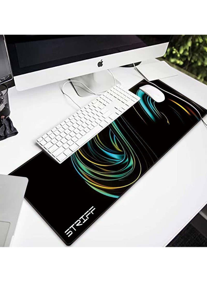 Striff Gaming Mouse Pad| Stitched Edges| Non-Slip Rubber Base| Keyboard Mouse Pad for Office & Home (Universe) - Image 4