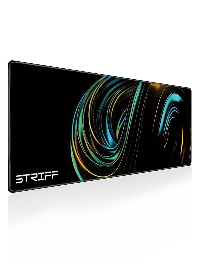Striff Gaming Mouse Pad| Stitched Edges| Non-Slip Rubber Base| Keyboard Mouse Pad for Office & Home (Universe) - Image 1