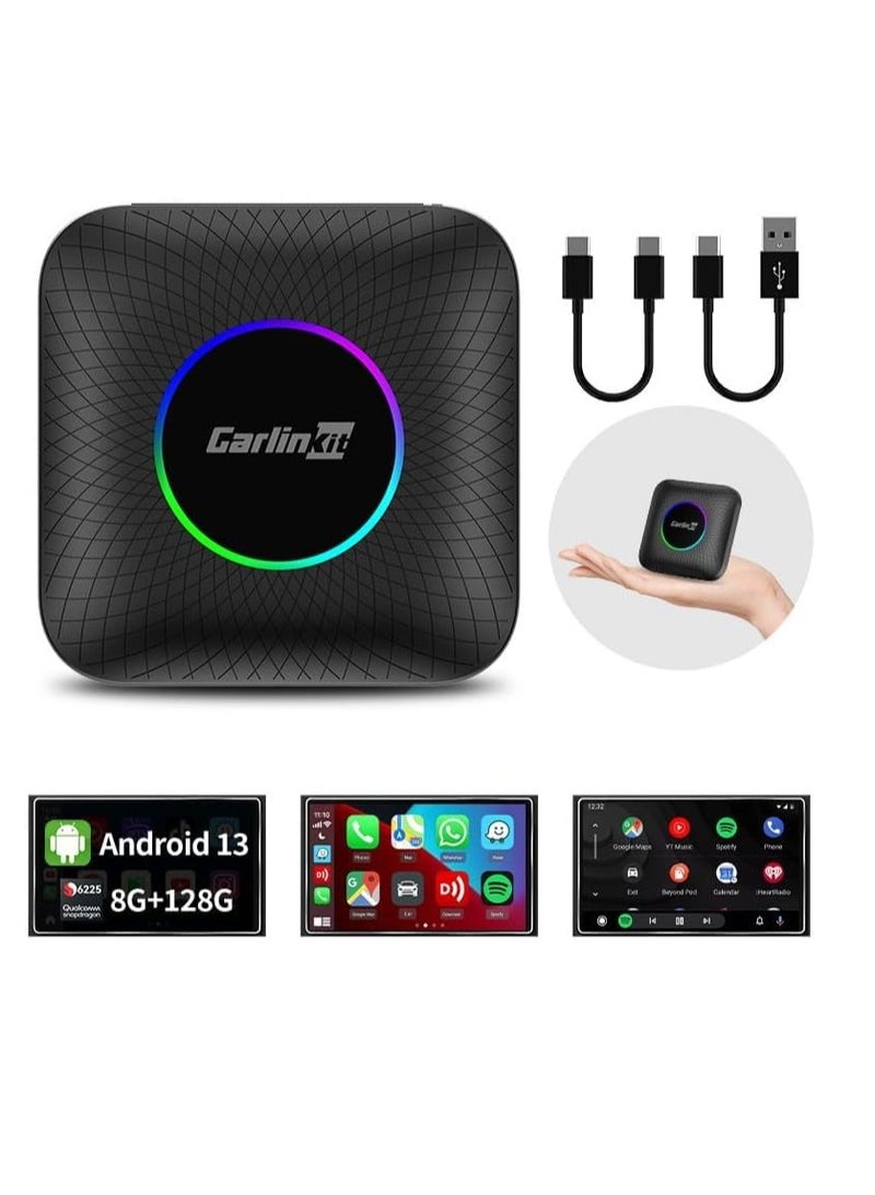 Wireless CarPlay Box - Wireless Android Auto - Car Adapter - 3-in-1 Car AI Box - Built-in GPS, Android 13, Dual-band Wifi, Bluetooth - Image 1
