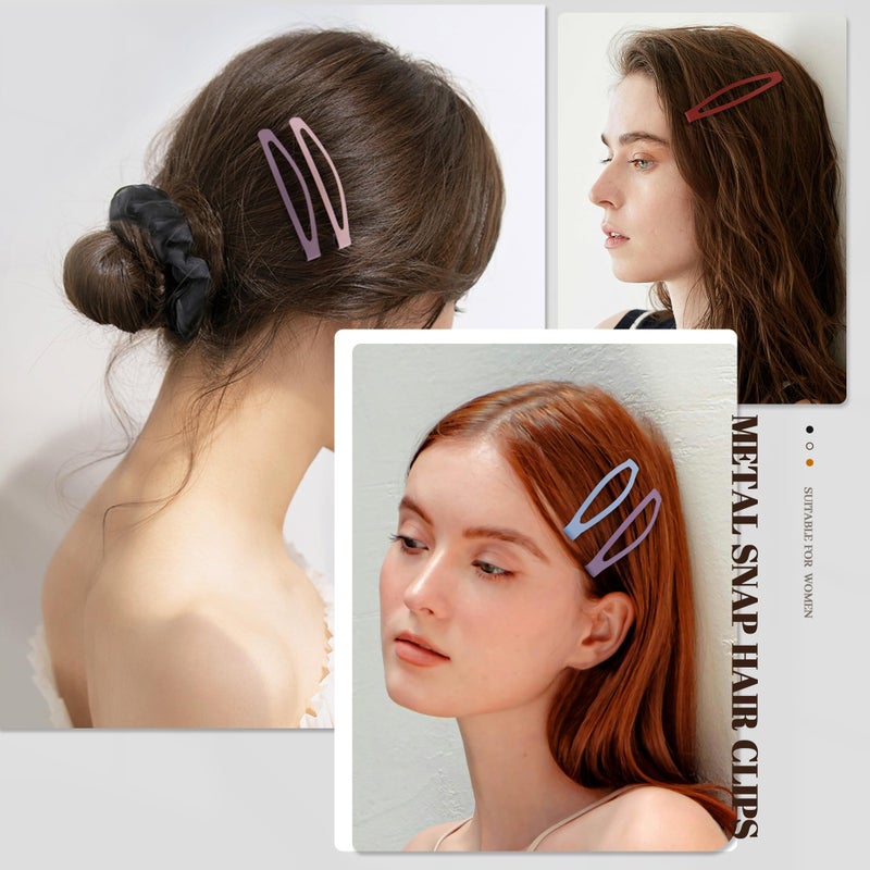Cptots 20 PCS Snap Hair Clips Metal Hair Barrettes for Women Non Slip Barrettes For Thick And Thin Fine Hair,Multi-colored,2.36 x 0.43 Inches. - Image 4
