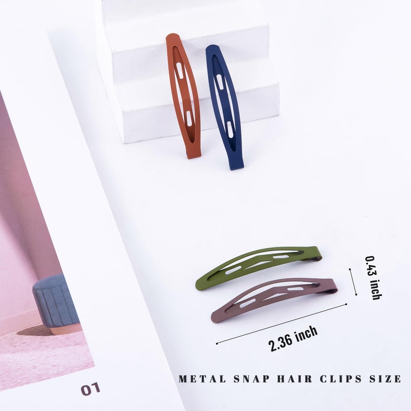 Cptots 20 PCS Snap Hair Clips Metal Hair Barrettes for Women Non Slip Barrettes For Thick And Thin Fine Hair,Multi-colored,2.36 x 0.43 Inches. - Image 2