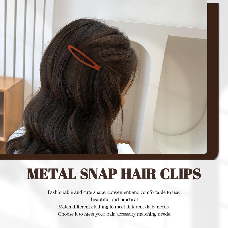 Cptots 20 PCS Snap Hair Clips Metal Hair Barrettes for Women Non Slip Barrettes For Thick And Thin Fine Hair,Multi-colored,2.36 x 0.43 Inches. - Image 3