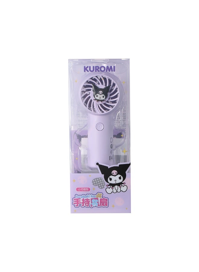 Miniso MINISO Kuromi Handheld Fan – Portable USB Rechargeable Mini Fan with Kuromi Design, Perfect for Travel, Office, and Outdoor Use 