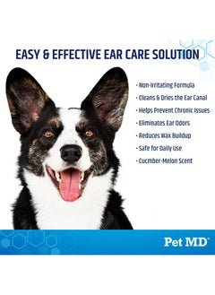 Pet MD Cat And Dog Ear Cleaner Wipes  Advanced Otic Veterinary Ear Cleaner Formula  Dog Ear Infection Treatment  100 Count  - Image 4