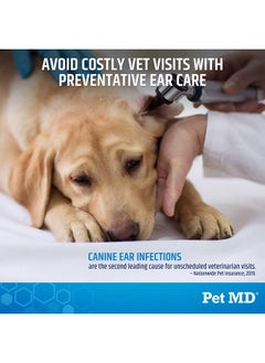 Pet MD Cat And Dog Ear Cleaner Wipes  Advanced Otic Veterinary Ear Cleaner Formula  Dog Ear Infection Treatment  100 Count  - Image 3