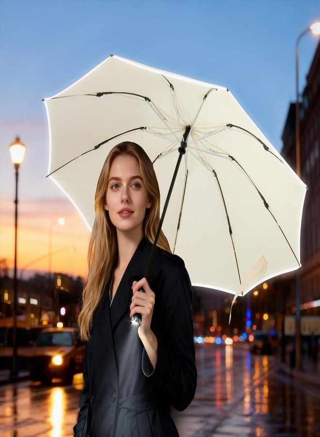 ليجورين مظلة ليجورين القابلة للطي من الداخل إلى الخارج - مظلة LED مقلوبة تفتح وتغلق تلقائيًا - مظلة مطر نسائية قابلة للطي العكسي - Image 3