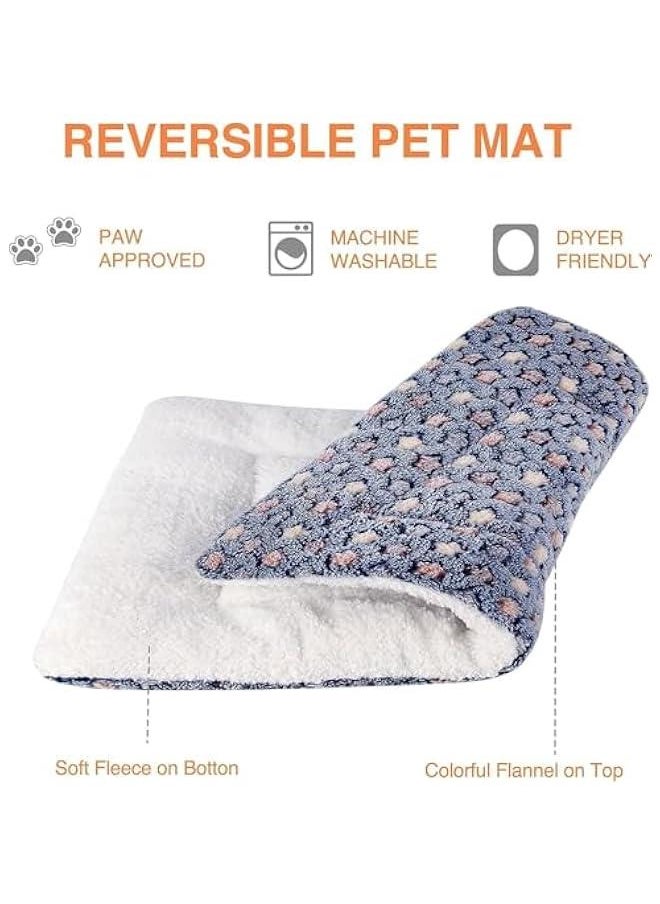 TRASSLE Dog Bed Crate Pad Ultra Soft Pet Bed with Cute Star Print Washable Crate Mat for Large Medium Small Dogs Reversible Fleece Dog Crate Kennel Mat Cat Bed Liner  - Image 5