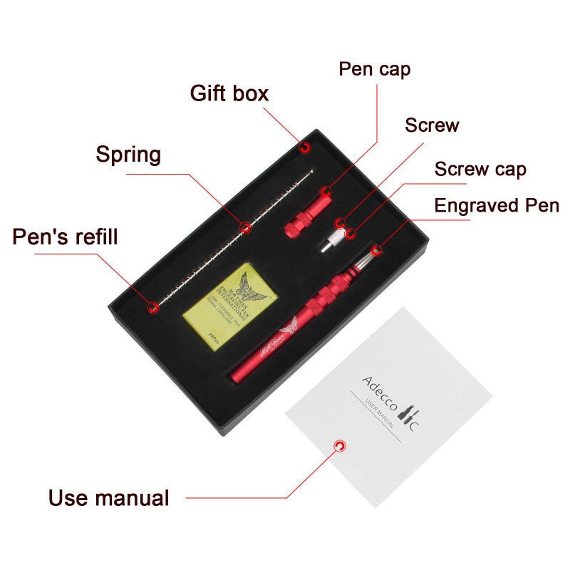 Adecco LLC AHIER Hair Razor Pen, Tattoo Trim Styling Face Eyebrow Shaping Device, Engraved With 20 Blades, DIY Styling Eyebrows Beards Tool - Image 5