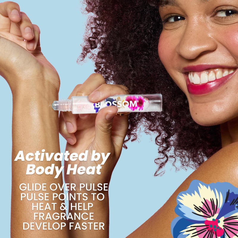 Blossom Roll on Perfume for Women Alcohol Free Rollerball Perfume Oil, Essential Oils, Infused with Real Flowers, Made in USA, 0.20oz (Coconut, Lily of the Valley, Chamomile, Vanilla), Coconut Nectar - Image 5