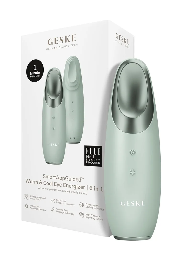 جيسكي جيسكي جهاز تدليك العين الذكي بالحرارة والبرودة  في  لمكافحة الهالات السوداء وإزالة الانتفاخات وترهل الجفون