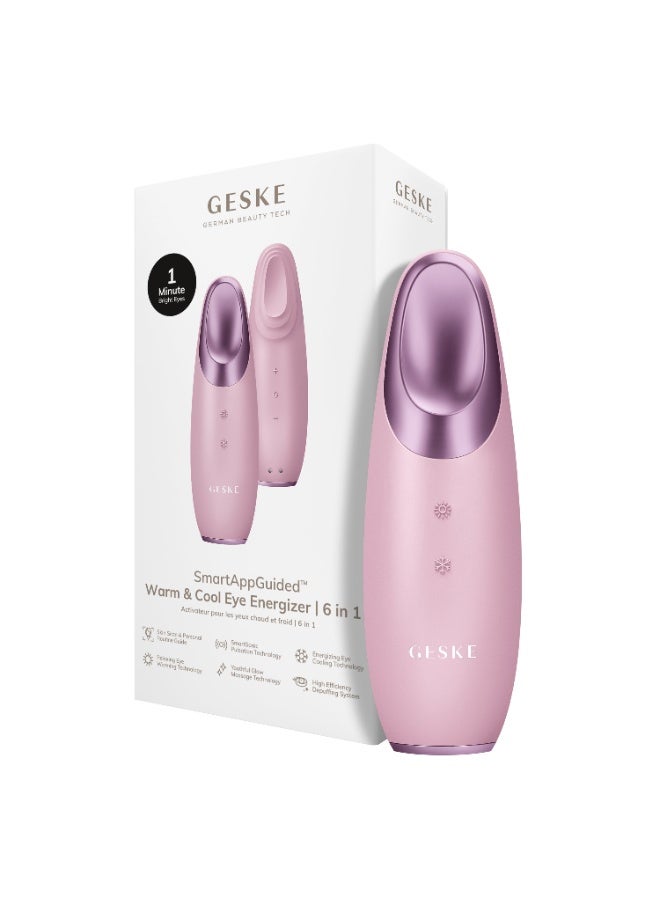 GESKE SmartAppGuided™ Warm & Cool Eye Energizer, 6 in 1, Eye Massager, Anti-Dark Circles Massager, Remove Bags and Slip-on Eyelids, Electric Eye Massage - Image 3