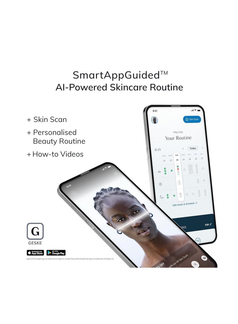 GESKE SmartAppGuided™ Warm & Cool Eye Energizer, 6 in 1, Eye Massager, Anti-Dark Circles Massager, Remove Bags and Slip-on Eyelids, Electric Eye Massage - Image 2