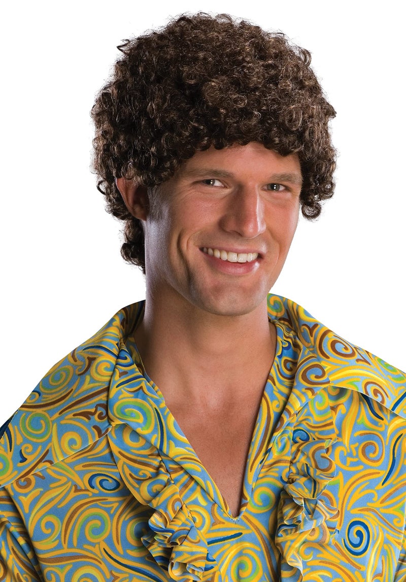 Rubies Afro Brown Wig for Adults, Men's No Size - Image 5