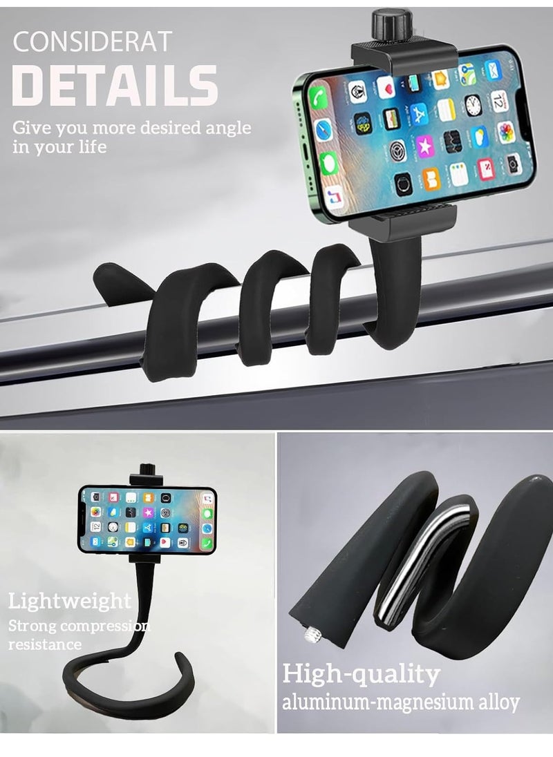 Gonice Portable Phone Holder for Bed, Stroller, Computer, Car with Gooseneck Arm Flexible, Stable, Secure and Adjustable Fit on Treadmill, Wheelchair  - Image 4