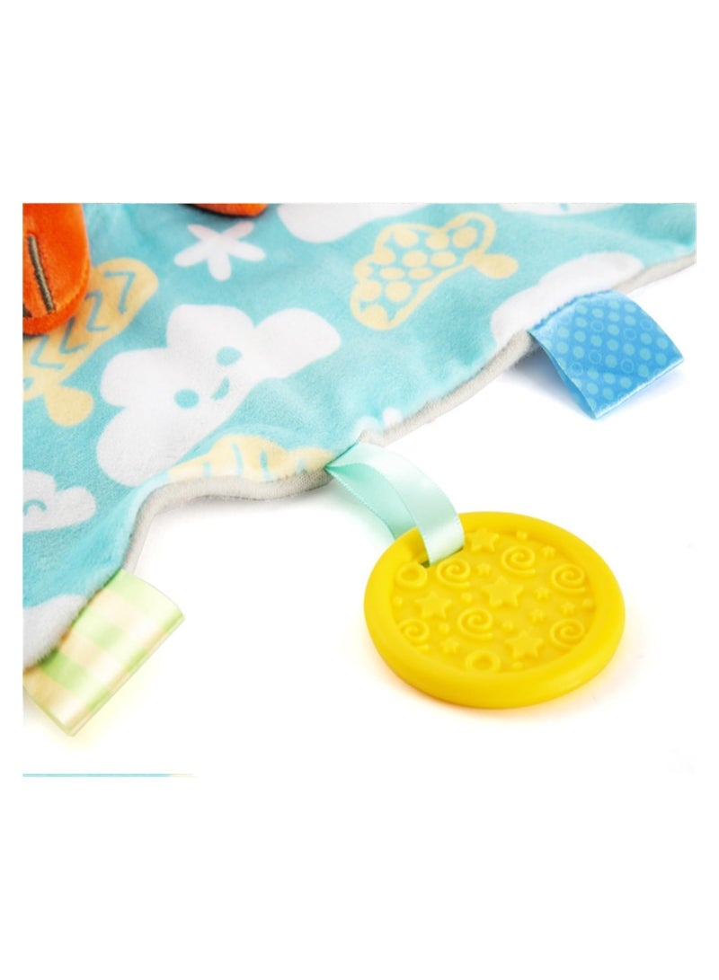 بطانيات للأطفال والرضع والأولاد والبنات وبطانيات أمان للجنسين مع حيوانات محشوة ومنشفة مهدئة للتعليم المبكر للأطفال يمكن استيرادها لعض دمى قبضة مهدئة للأطفال - Image 3