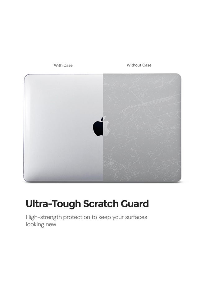 Slim Crystal Case Compatible with MacBook Air 13 inch (A2681) M2 2022, (A3113) M3 2024 Hard Case with Keyboard Cover & Screen Protector, Clear