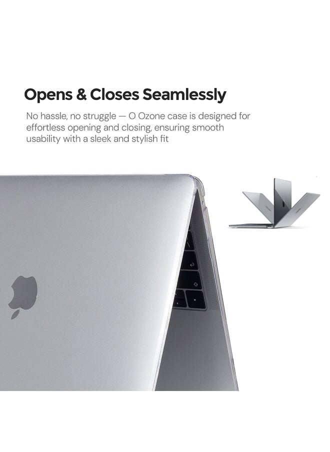 Slim Crystal Case Compatible with MacBook Air 13 inch (A2681) M2 2022, (A3113) M3 2024 Hard Case with Keyboard Cover & Screen Protector, Clear