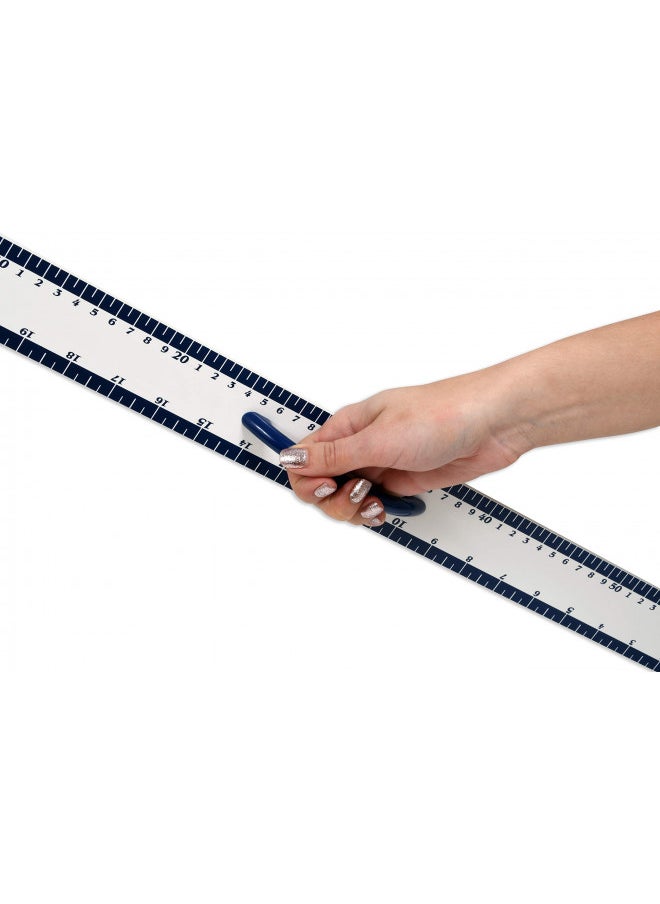 Learning Advantage LEARNING ADVANTAGE Magnetic Dry Erase Straight Edge - 24 - Jumbo Teaching Ruler - Measurement Tool for Whiteboards and Chalkboards  - Image 4