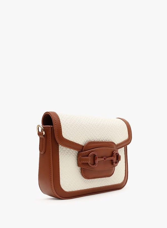 Kazo Bag Off White Brown Tote Purse - Image 3