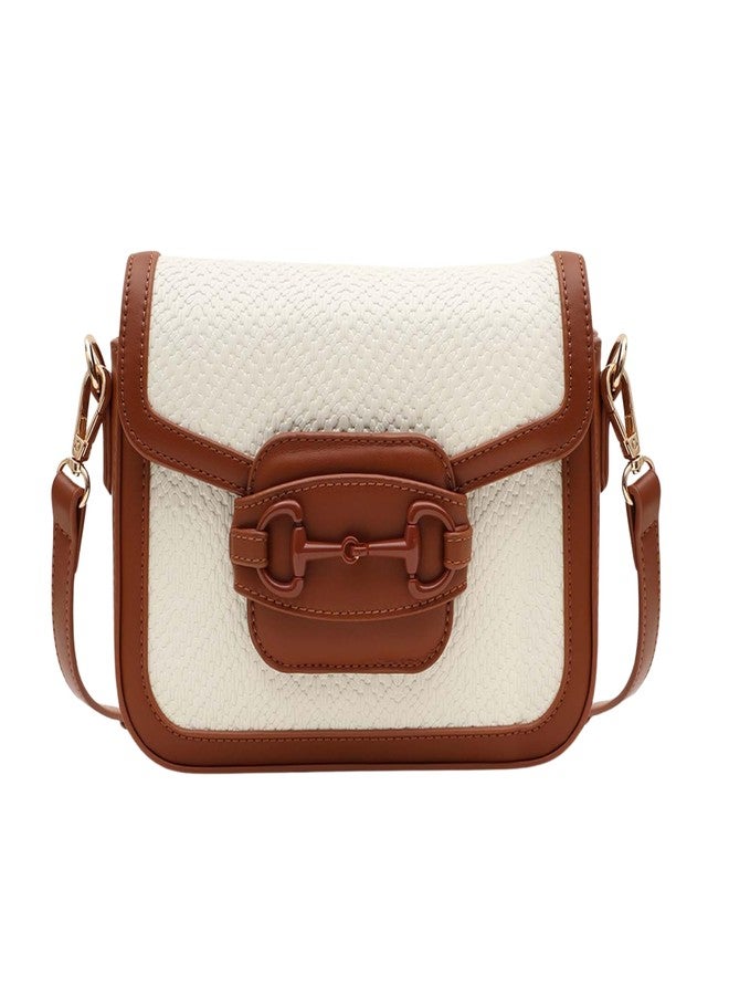 Kazo Bag Off White Brown Tote Purse - Image 1