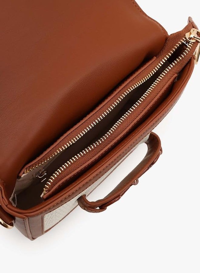 Kazo Bag Off White Brown Tote Purse - Image 4