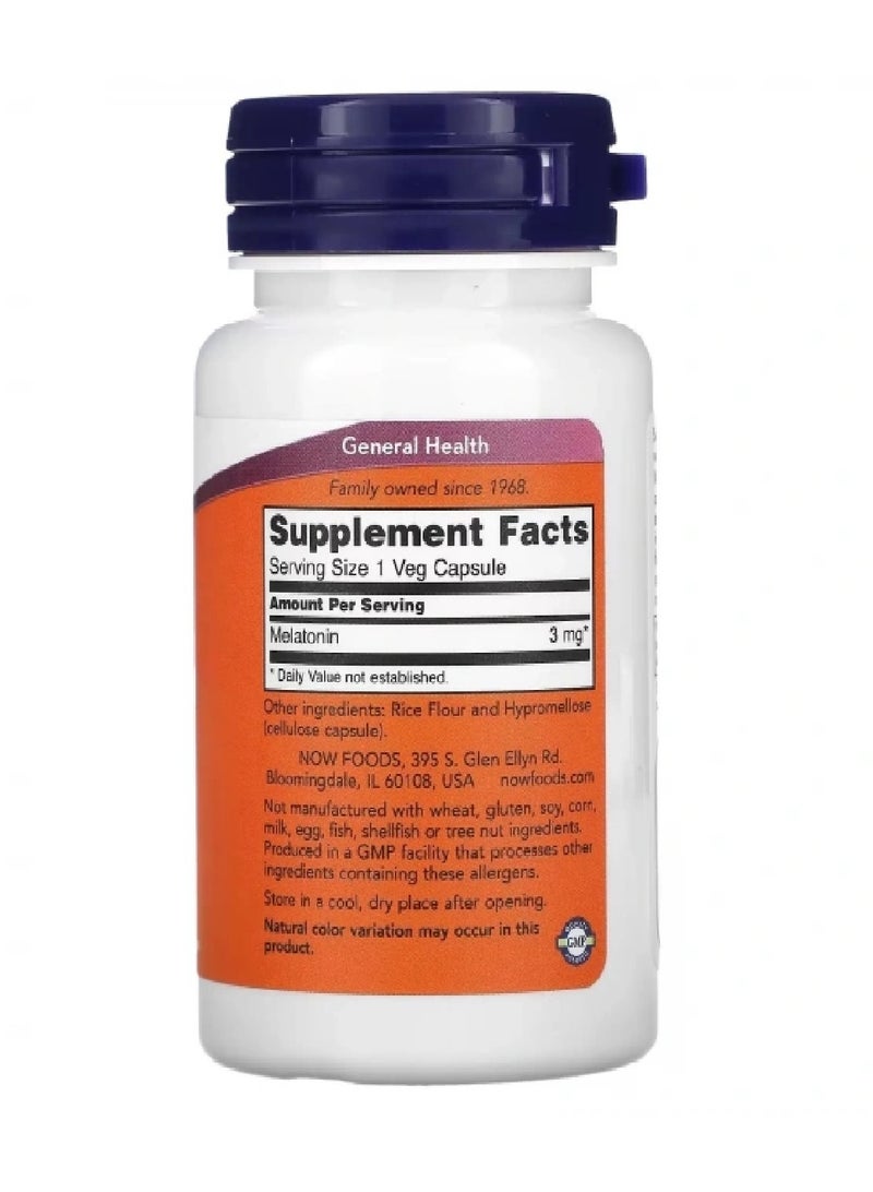 now Melatonin 3Mg 60 Veg Capsules - Image 2