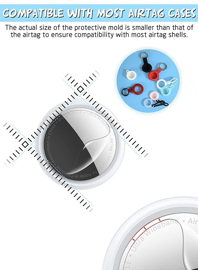 Tersely [4 Pack/8 Pcs] Screen Protector For AirTag Tracker, Front + Back Screen Protector TPU Film HD Transparent Film Anti-Scratch Transparent Film For Airtags - Image 5