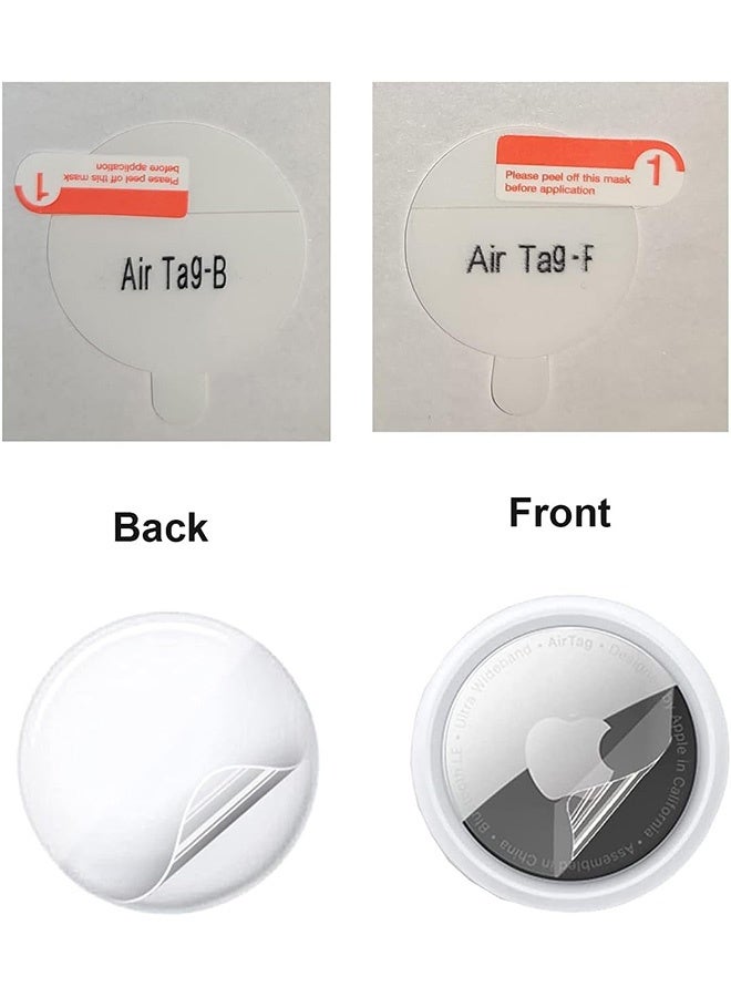 Tersely [4 Pack/8 Pcs] Screen Protector For AirTag Tracker, Front + Back Screen Protector TPU Film HD Transparent Film Anti-Scratch Transparent Film For Airtags - Image 2