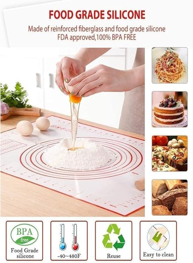 Kyraton Large Silicone Pastry Mat with Measurements (60cm x 40cm) – Non-Stick Baking Mat, Counter Mat, Pie Crust & Dough Rolling Mat, Ideal for Fondant, Pastry & Pizza Preparation, Oven Liner - Image 3