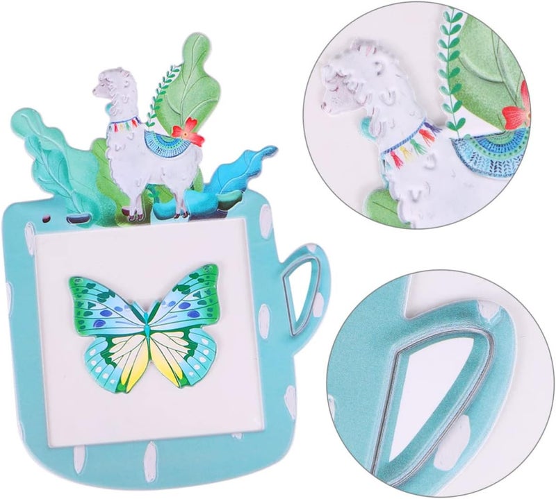 klarako 2pcs Art Kid The Frame Dark Self-Adhesive Style Green Stickers D Decal Lovely Unicorn Switch DIY Bedroom Baby Decals Alpacablue Room Craft Blue Sticker Unique Pattern Animal - Image 2