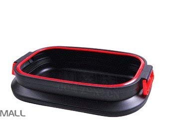THE QUIRK BOX THE QUIRK BOX Collapsible Plastic Storage BoxFolding Bucket 37 litres Set of 2 Black  - Image 2
