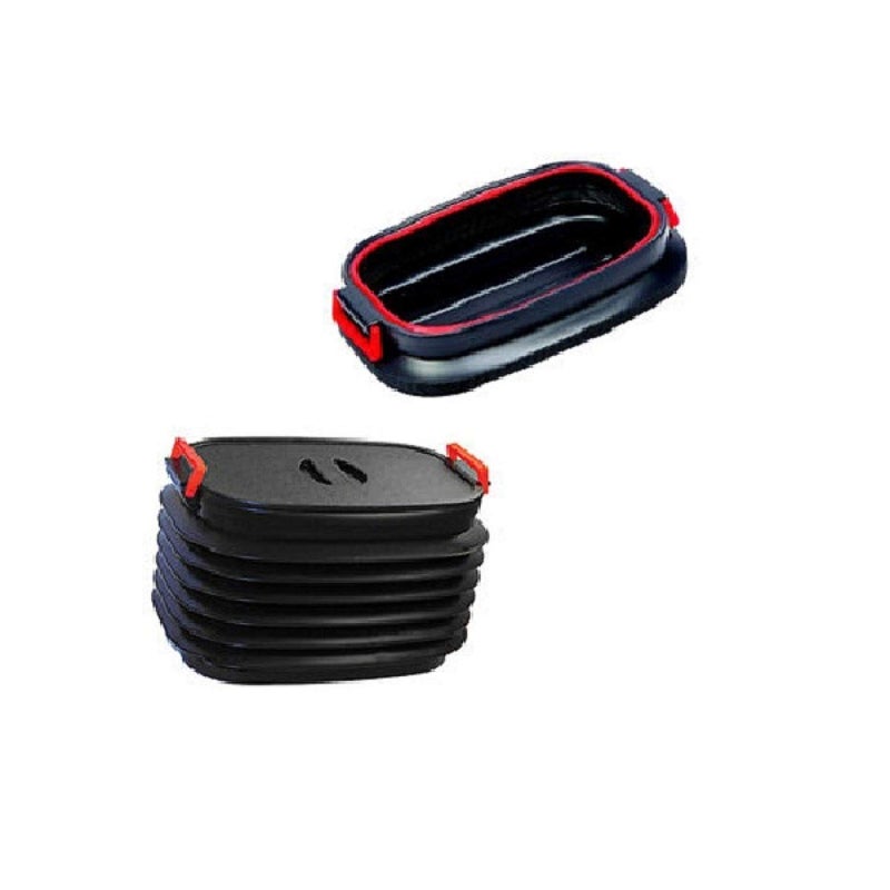 THE QUIRK BOX THE QUIRK BOX Collapsible Plastic Storage BoxFolding Bucket 37 litres Set of 2 Black  - Image 3