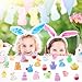DULEFUN 50pcs Easter Luminous Mini Resin Figures Little Small Easter Glow in The Dark Bunny Miniature Rabbit Chick Figurines for Dollhouse Micro Garden Landscape Decoration Egg Fillers Party Favors - Image 4