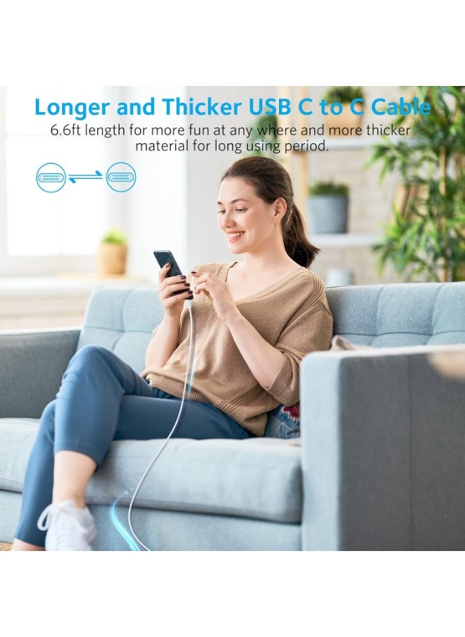 61W USB-C Fast Charger Power Adapter – Replacement Charger for MacBook Pro & Air 13/15/16" – Compatible with 30W/29W USB-C Devices – USB-C to C Cable Included